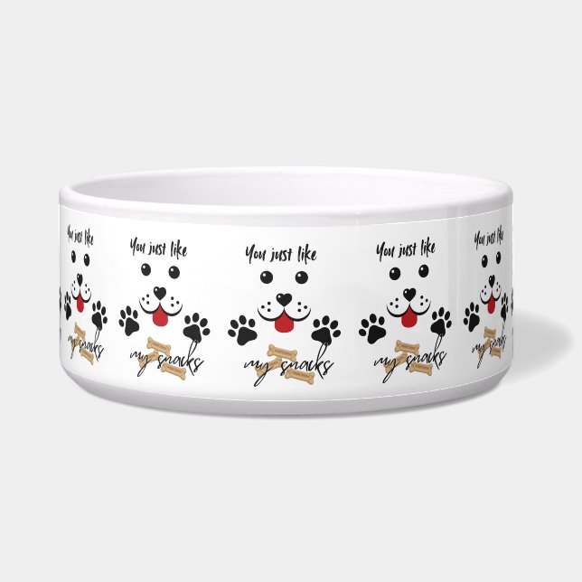 Écuelle Tu m'aimes juste pour mes collations (Devant)