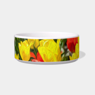 Écuelle Tulipes rouges et jaunes
