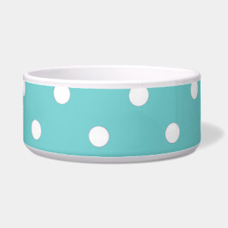 Écuelle Turquoise Sky Polka Dot Pet Bowl