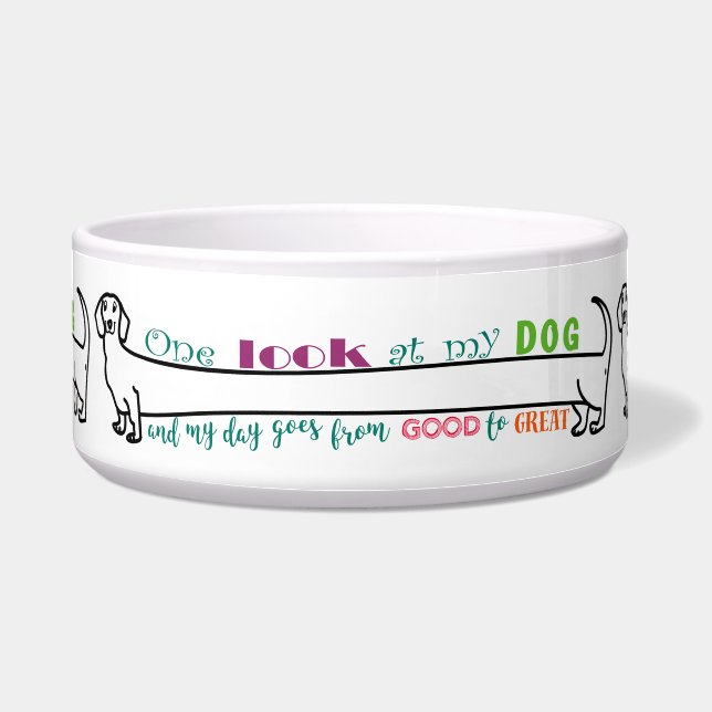 Écuelle Unique moderne mignonne Dachshund Wiener Chien (Devant)