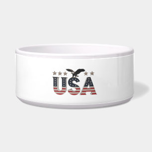 Écuelle USA Patriotic Eagle + Stars Drapeau Design pour Fi