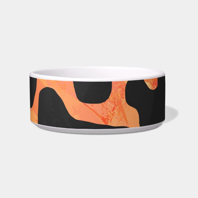 Écuelle Vache Imprimée Noir et Orange (Droite)