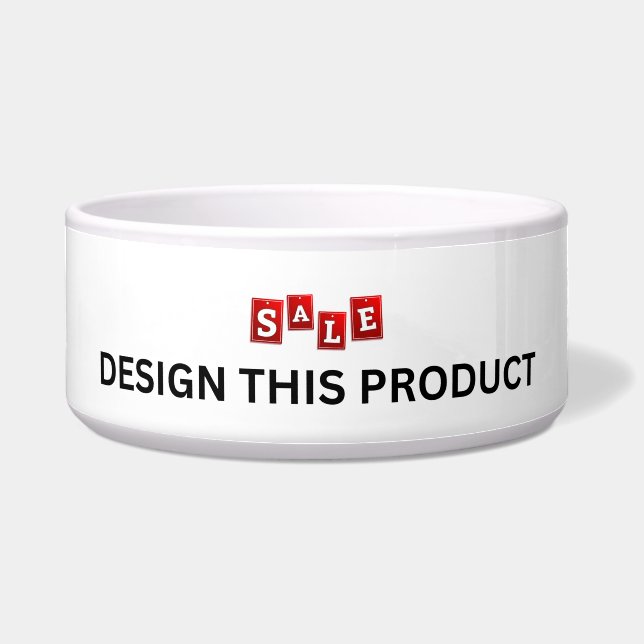 Écuelle VENTE ! Pet Bowl - Ceramic - Large - Custom (Devant)