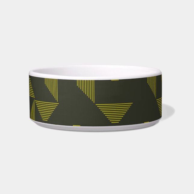 Écuelle Vert, cool, unique, triangles tendance motif (Devant)
