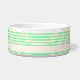 Écuelle Vert et beige cinq rayures motif