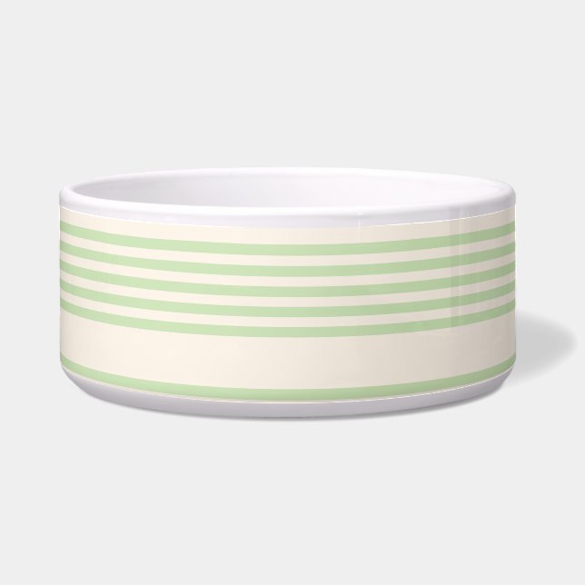 Écuelle Vert pâle et beige cinq rayures motif (Devant)