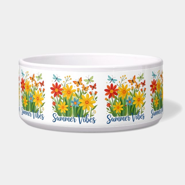Écuelle Vibrations d'été Floral avec Papillons (Devant)