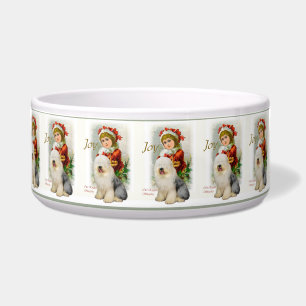 Écuelle Vieux anglais Sheepdog Cadeaux de Noël
