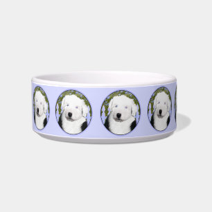 Écuelle Vieux anglais Sheepdog Puppy Peinture - Chien Art