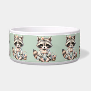 Écuelle Vintage habillé Cottagecore Raccoon Pastel