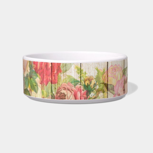 Écuelle Vintage Russe Romantique Rose Bois (Gauche)