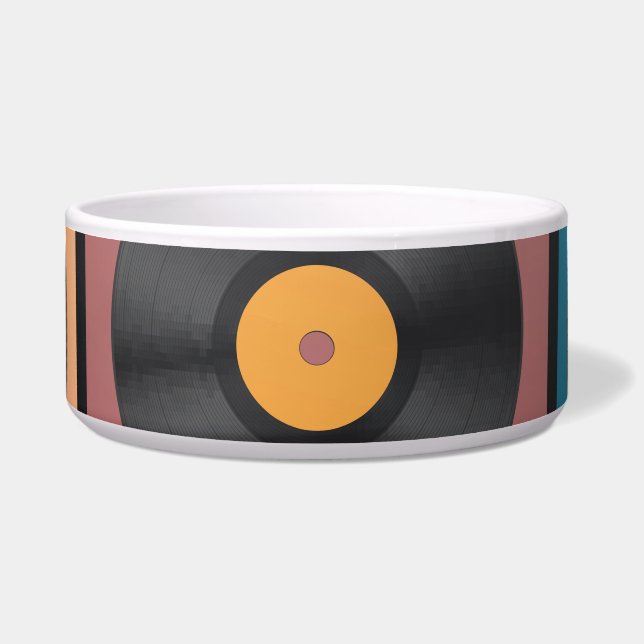 Écuelle Vinyl records : retro LP set. (Devant)