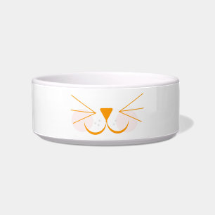 Écuelle Visage de chaton mignon rose orange dessin animé