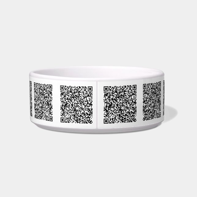 Écuelle Votre QR Code Scan Info Pet Bowl Choisir la couleu (Dos)