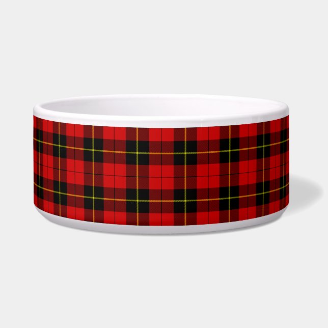 Écuelle Wallace tartan rouge noir plaid (Devant)
