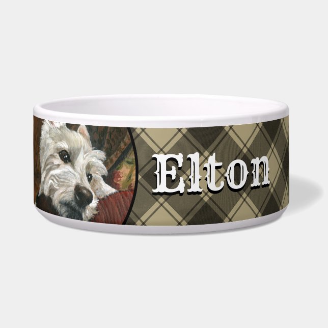 Écuelle Westie sur canapé (Devant)