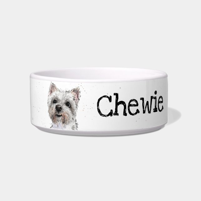 Écuelle Westie, West Highland Terrier personnalisable Bowl (Devant)