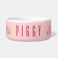 Whimsical pink pig cute Farm Animal