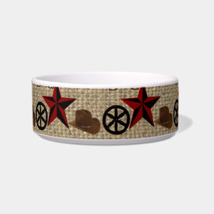 Écuelle Wild West Cowboy Country Western sur Burlap Motif