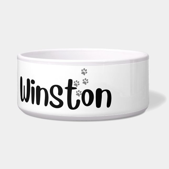 Écuelle Winston - Chiens et chats bol personnalisé (Devant)