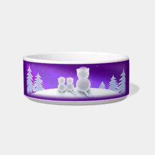 Écuelle Winter Kitty Family Chat Food Bowl