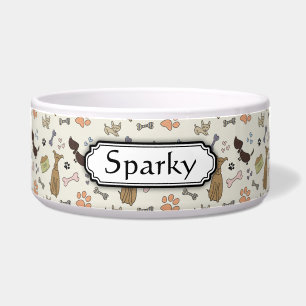 Écuelle WOOF ! Amoureux des chiens - Puppies motif personn