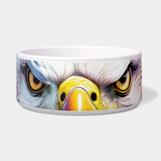 Écuelle Yeux de faucon brun, drapeau des États-Unis  (Devant)