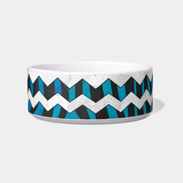 Écuelle Zebra Chevron noir et bleu (Droite)