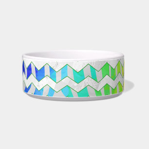 Écuelle Zebra Chevron Rainbow et White Print
