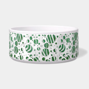 Écuelle Zebra Green et White Polka Dot