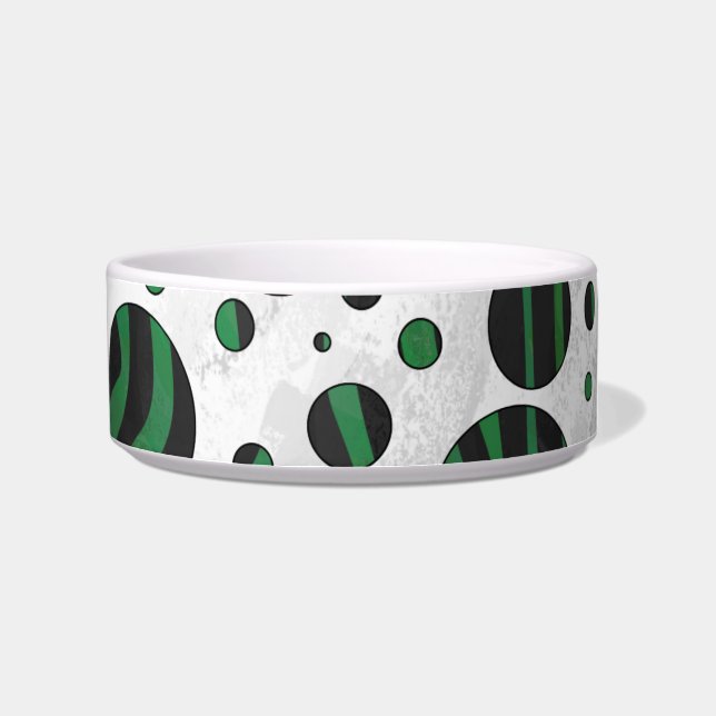Écuelle Zebra noir et vert Polka point (Droite)