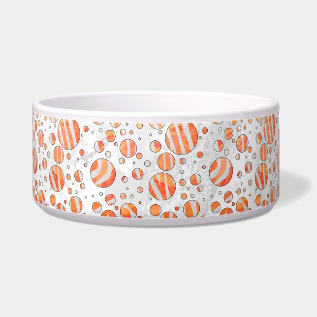 Écuelle Zebra Orange et White Polka Dot (Droite)
