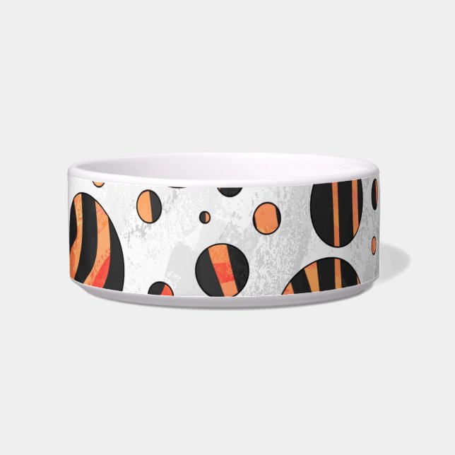 Écuelle Zebra Pois noirs et orange (Droite)