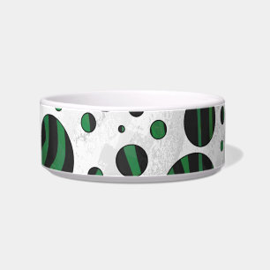 Écuelle Zèbre noir et vert à pois