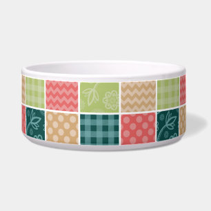 Écuelle Zigzag, Chevron, En vichy, Pois, Patchwork