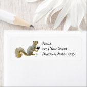 Écureuil à vin Étiquettes de adresse (En situation)