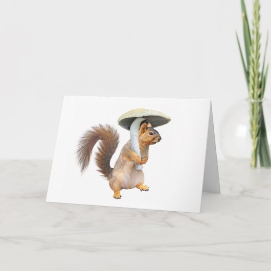 Écureuil avec carte de champignon (Devant)