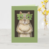 Écureuil avec carte masque (Fleur jaune)