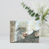 Écureuil avec carte postale de pomme (Debout devant)