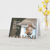 Écureuil avec cookie Bonne carte d'anniversaire - (Fleur jaune)