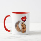Écureuil avec Mug du Coeur Rouge (Gauche)