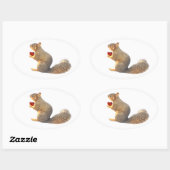Écureuil avec Stickers Coeur Rouge (Feuille)