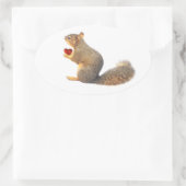 Écureuil avec Stickers Coeur Rouge (Sac)