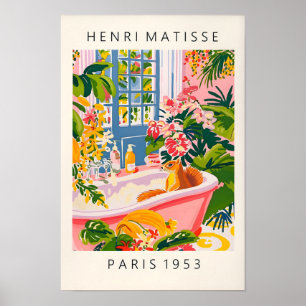 Écureuil dans la baignoire affiche drôle, décorati