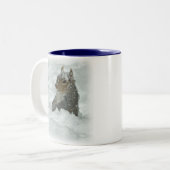 Écureuil dans la tasse de neige (Devant gauche)