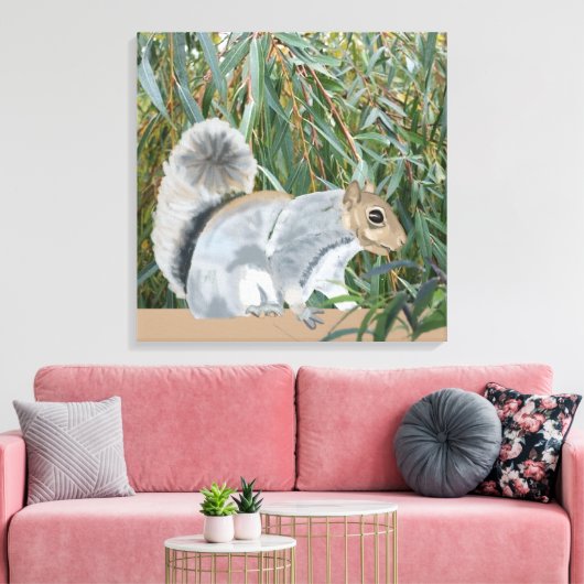 Écureuil dans la toile campagnarde Imprimer (Insitu(Salon))