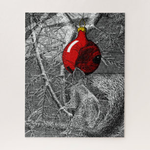 Écureuil dans l'arbre de Noël 520 pièces Puzzle