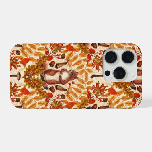 Écureuil d'automne sur blanc (Verso Horizontal)