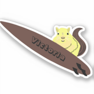 Écureuil de dessin autocollant à vague