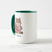 Écureuil de Noël personnalisé Mug (Devant gauche)